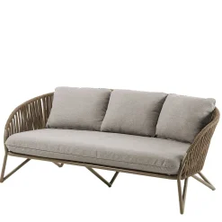 Clearance Wohnen Sofa aus Seilgeflecht in Hellbraun & Beige - Jadnea