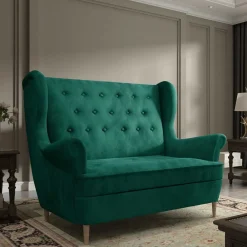 Online Wohnen Sofa mit Ohren und Knopfheftungen - Save