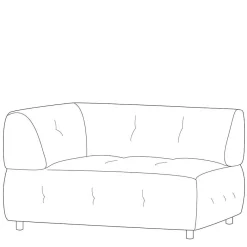 Online Wohnen Sofamodul Ecke als Einsitzer in Graubraun Cord - Vita