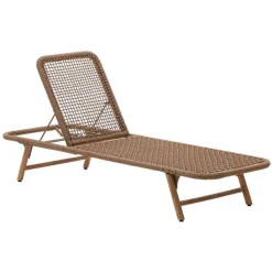 New Wohnen Sonnenliege aus Kordelgeflecht in Beige - Draguno