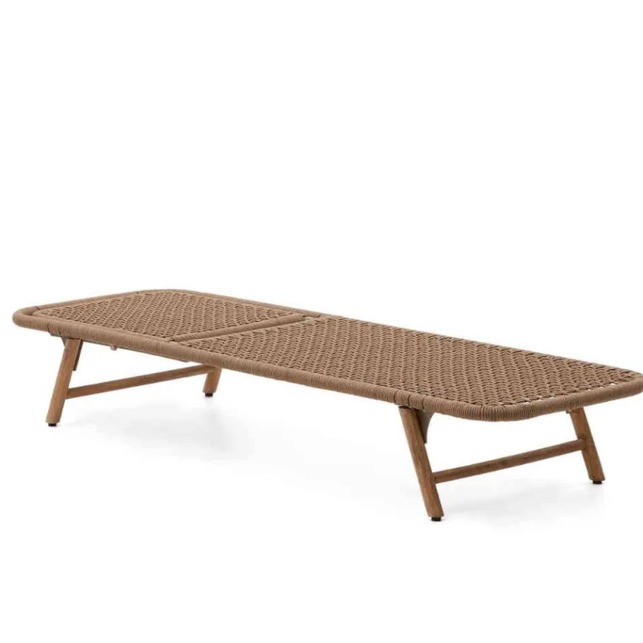 New Wohnen Sonnenliege aus Kordelgeflecht in Beige - Draguno
