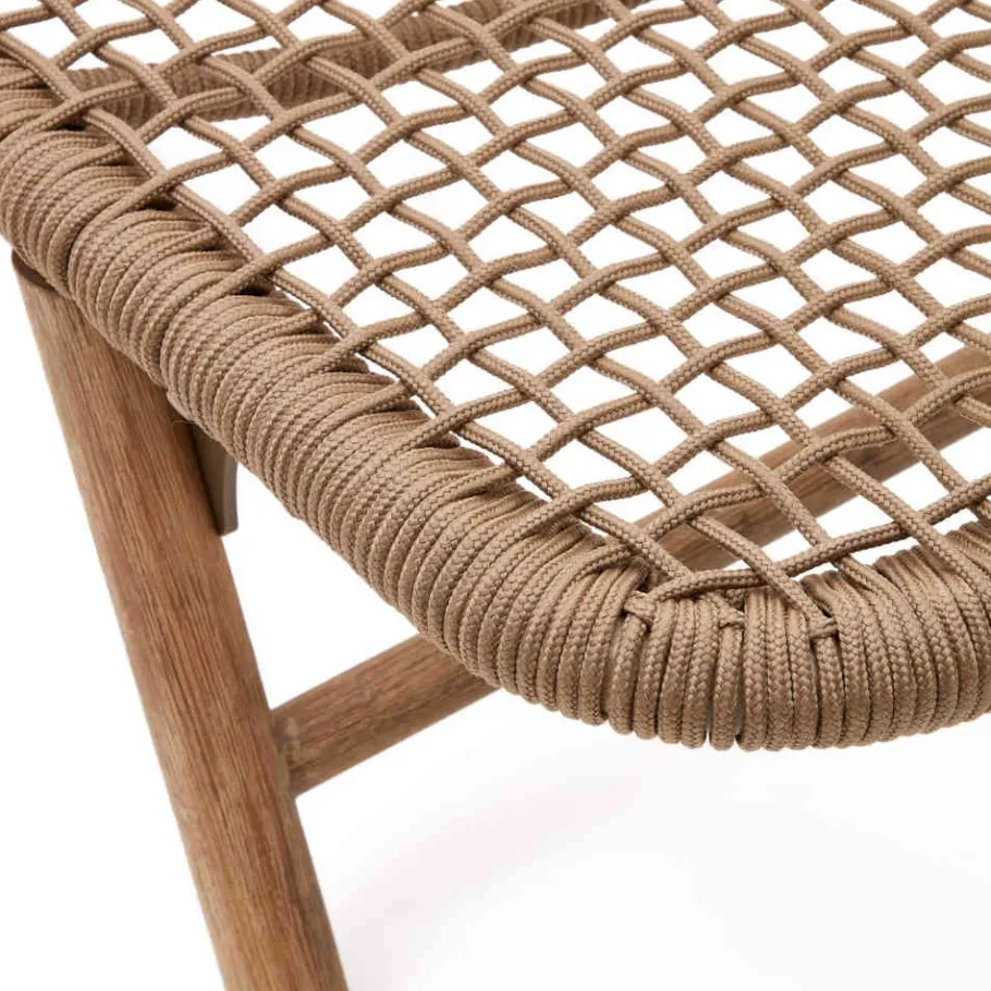 New Wohnen Sonnenliege aus Kordelgeflecht in Beige - Draguno