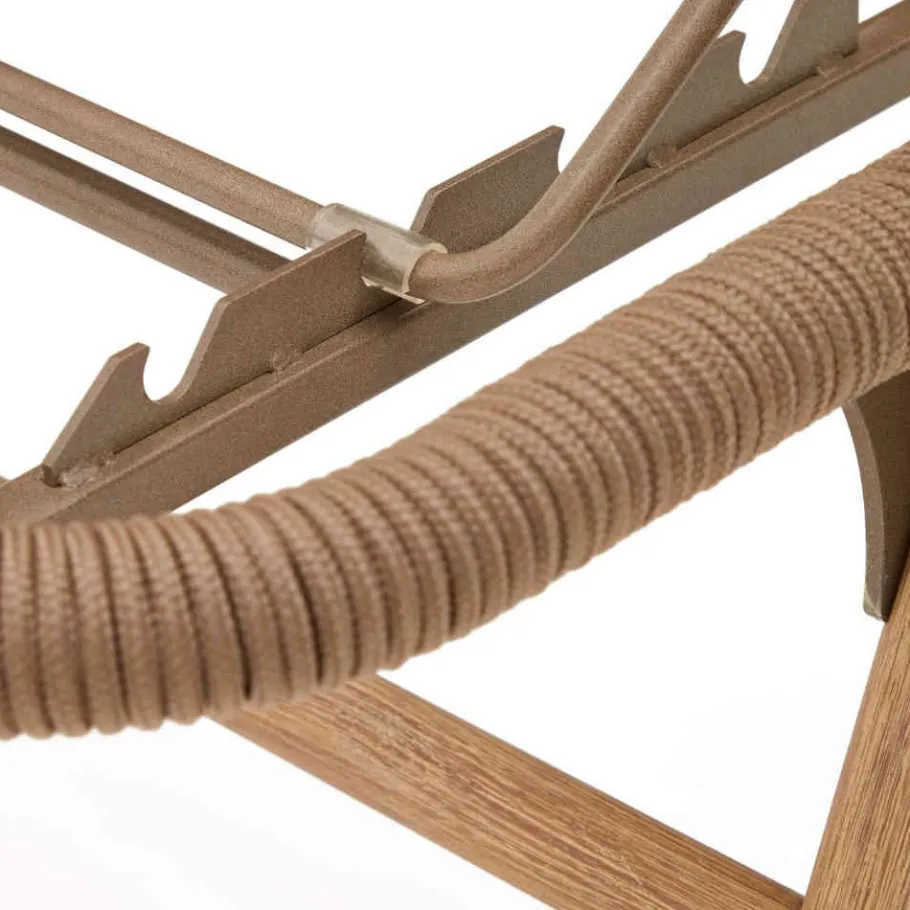 New Wohnen Sonnenliege aus Kordelgeflecht in Beige - Draguno