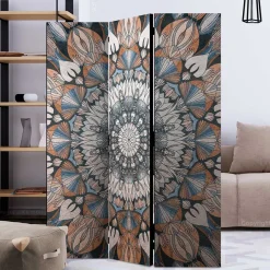 Best Wohnen Spanische Trennwand mit Mandala Motiv bedruckt - Waykiko