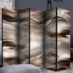 Hot Wohnen Spanische Wand in Braun & Hellgrau bedruckt - Dennja