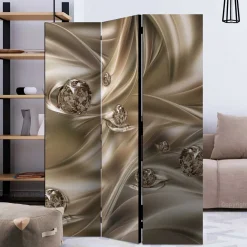 Clearance Wohnen Spanische Wand mit Diamanten Motiv in Braun Grau - Lessima