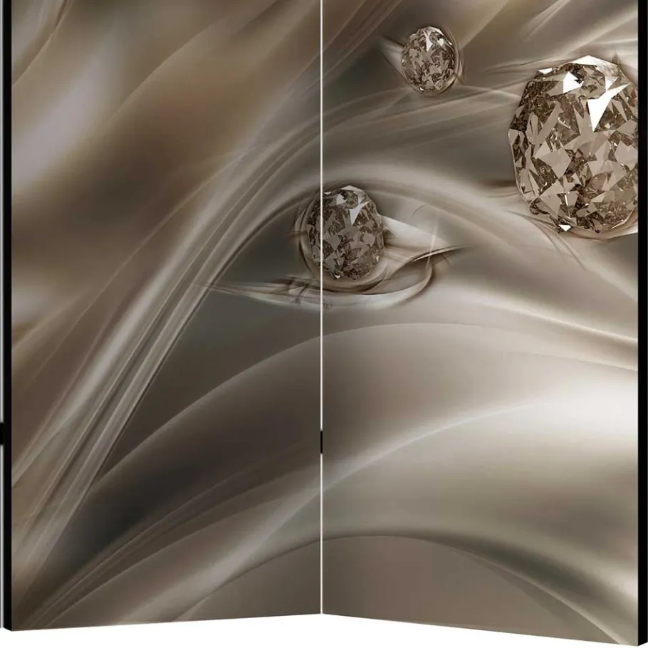Clearance Wohnen Spanische Wand mit Diamanten Motiv in Braun Grau - Lessima