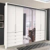 Hot Wohnen Spiegel Kleiderschrank mit Falttüren - Donpiave