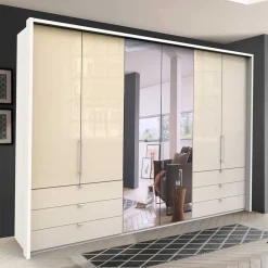 Outlet Wohnen Spiegel Schlafzimmerschrank mit Falttüren - Zidarie