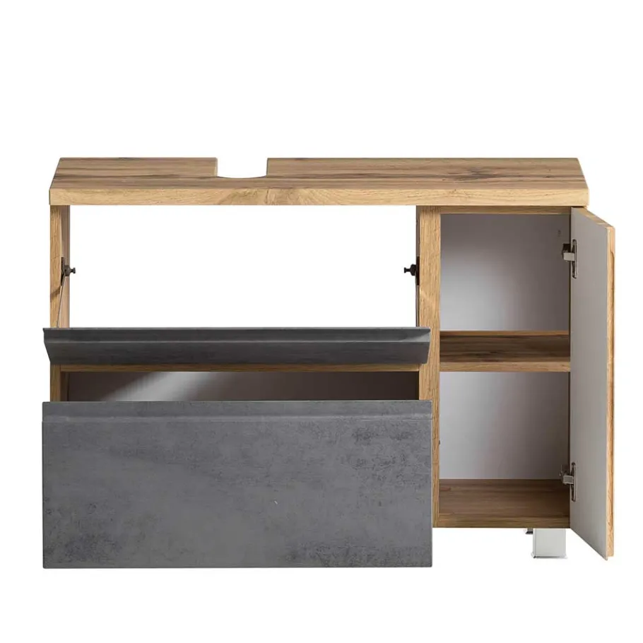 Best Wohnen Spiegelschrank 4-türig & Unterbeckenschrank - Mia (zweiteilig)