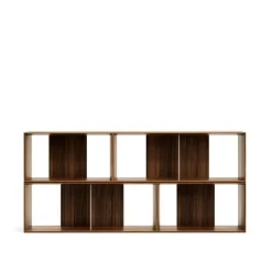 New Wohnen Standregal Module Set in Nussbaum - Jaitur (vierteilig)