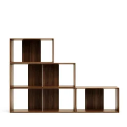 New Wohnen Standregal Module Set in Nussbaum - Jaitur (vierteilig)