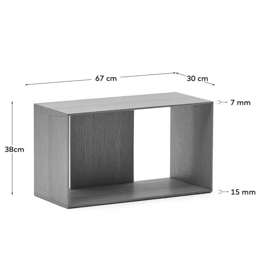 New Wohnen Standregal Module Set in Nussbaum - Jaitur (vierteilig)