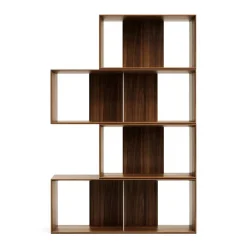 New Wohnen Standregal Module Set in Nussbaum - Jaitur (vierteilig)
