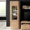 Discount Wohnen Standvitrine aus Balkeneiche - Destal