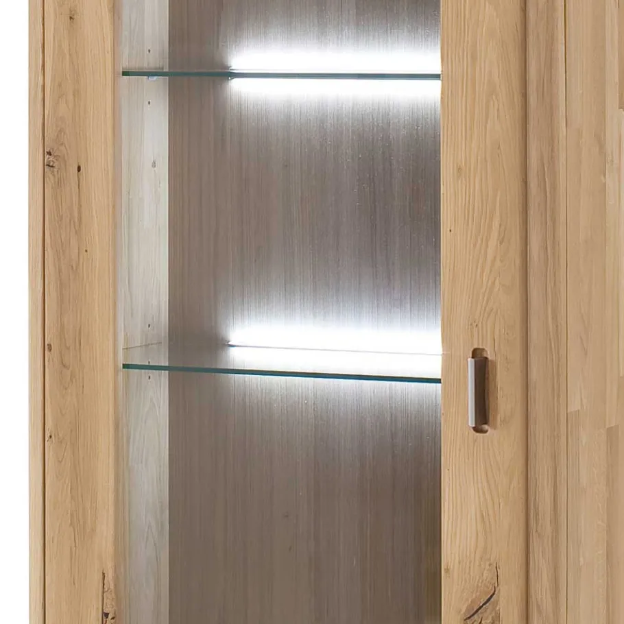 Discount Wohnen Standvitrine aus Balkeneiche - Destal