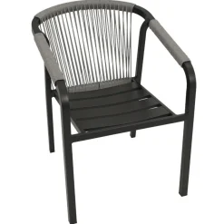 Clearance Wohnen Stapelbare Gartensessel mit Polstern - Sempragos (4er Set)