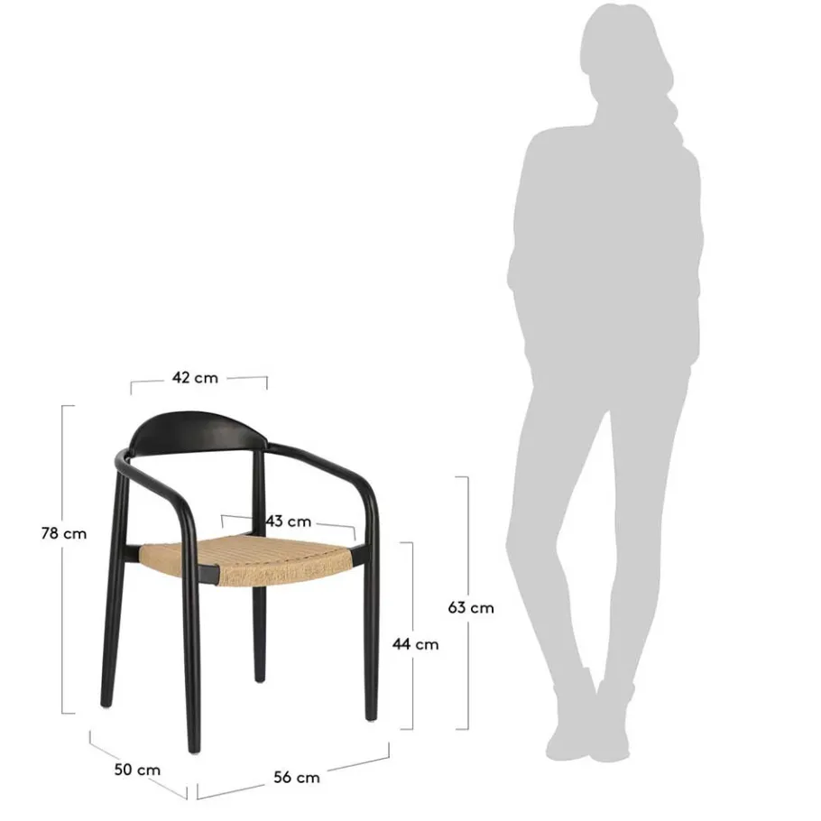 Outlet Wohnen Stapelbarer Armlehnenstuhl im Skandi Design - Giulietta (4er Set)