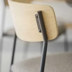 Wohnen Stapelstühle mit Polstersitz in Beigegrau - Carmido (2er Set)