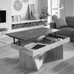 Clearance Wohnen Staufach Couchtisch in Schwarzgrau & Dunkelgrau - Cadruna