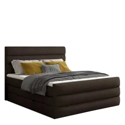 Best Wohnen Stauraum Boxspringbett in Braun Stoff - Birt