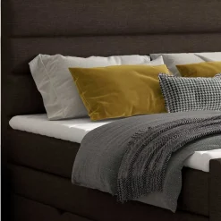Best Wohnen Stauraum Boxspringbett in Braun Stoff - Birt