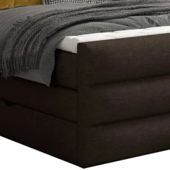 Best Wohnen Stauraum Boxspringbett in Braun Stoff - Birt