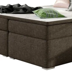 Discount Wohnen Stauraumbett in Braun Stoffbezug - Casai