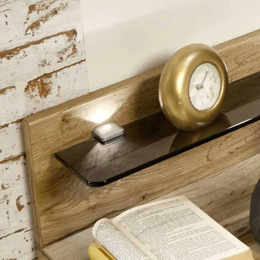 Outlet Wohnen Stauraumbett Neriman und Nachtkommoden Set (dreiteilig)