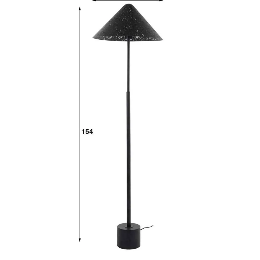 Clearance Wohnen Stehlampe in Schwarzgrau aus Metall - Catron