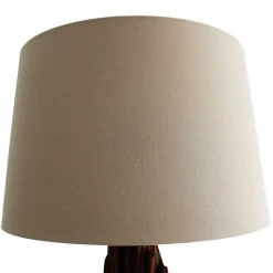 Best Wohnen Stehlampe mit Stoffschirm und Treibholz Stele - Duvianco