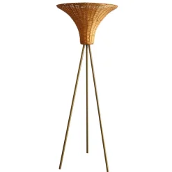 New Wohnen Stehleuchte mit Geflechtschirm Rattan - Alexandre