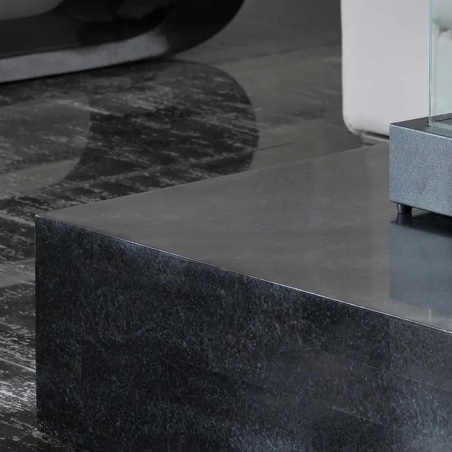 Outlet Wohnen Stein Couchtisch Luvega in Schwarz