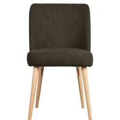 Sale Wohnen Stühle aus braunem Boucle Stoff - Convilla (2er Set)
