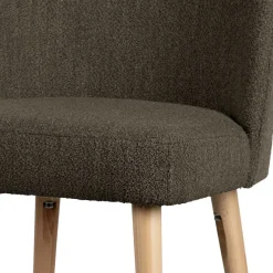 Sale Wohnen Stühle aus braunem Boucle Stoff - Convilla (2er Set)