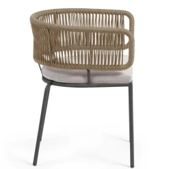 Hot Wohnen Stühle aus Kordelgeflecht Beige - Wanisha (4er Set)