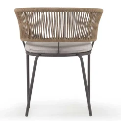 Hot Wohnen Stühle aus Kordelgeflecht Beige - Wanisha (4er Set)