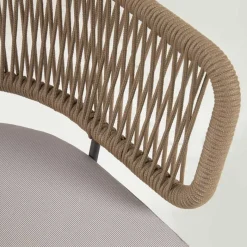 Hot Wohnen Stühle aus Kordelgeflecht Beige - Wanisha (4er Set)
