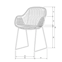 Sale Wohnen Stühle aus Kunstrattan in Beigegrau - Simonas (2er Set)