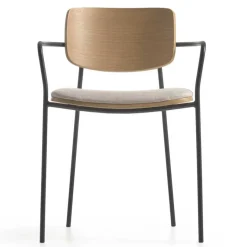 Discount Wohnen Stühle in Eiche & Beige & Schwarz - Salute (4er Set)