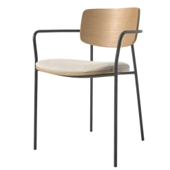 Discount Wohnen Stühle in Eiche & Beige & Schwarz - Salute (4er Set)