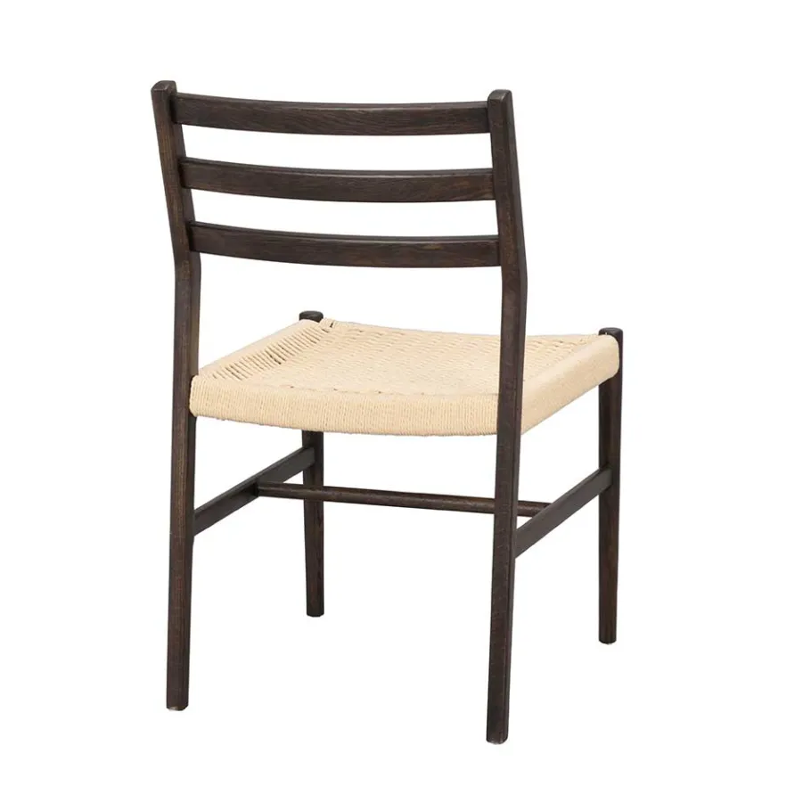 Clearance Wohnen Stühle in Eiche Dunkel und Beige - Sabina (2er Set)