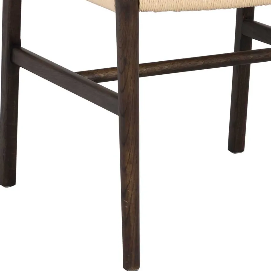 Clearance Wohnen Stühle in Eiche Dunkel und Beige - Sabina (2er Set)