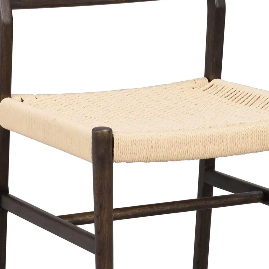 Clearance Wohnen Stühle in Eiche Dunkel und Beige - Sabina (2er Set)