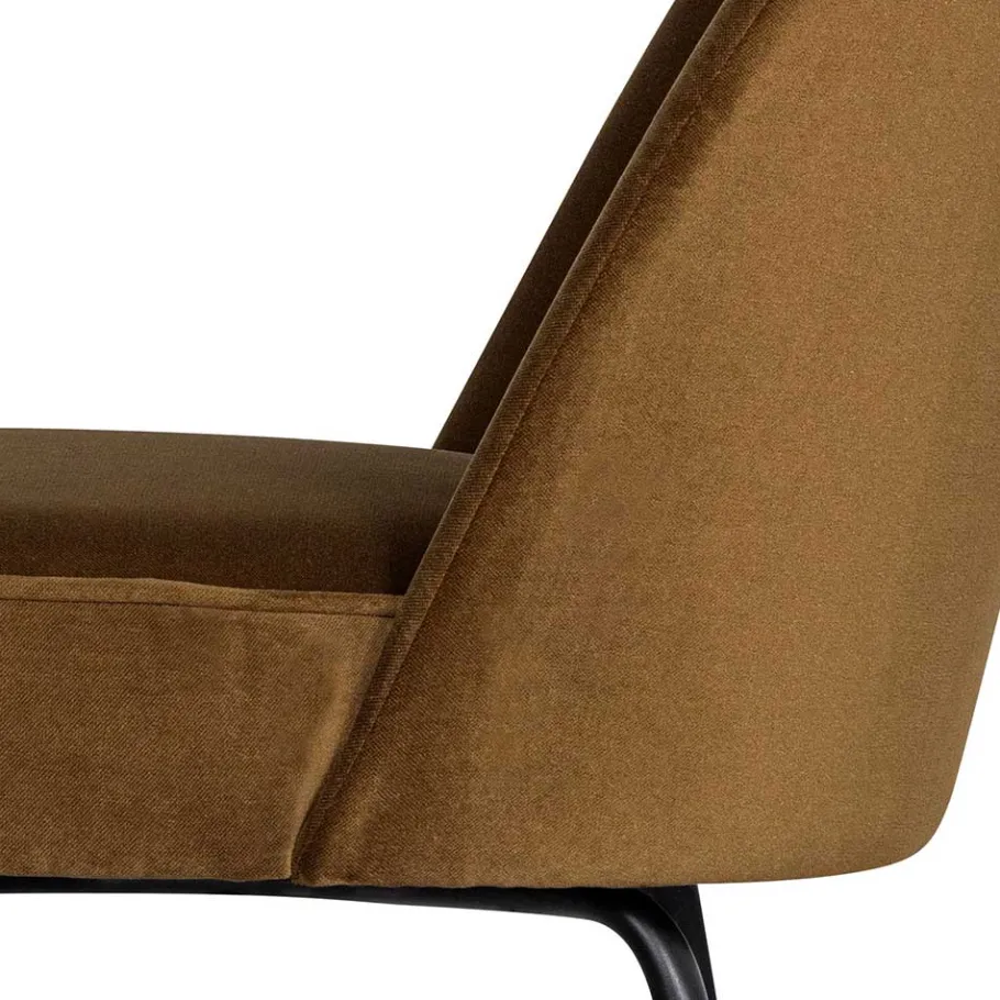Clearance Wohnen Stühle in Honig Gelb Samtstoff - Lagaska (2er Set)