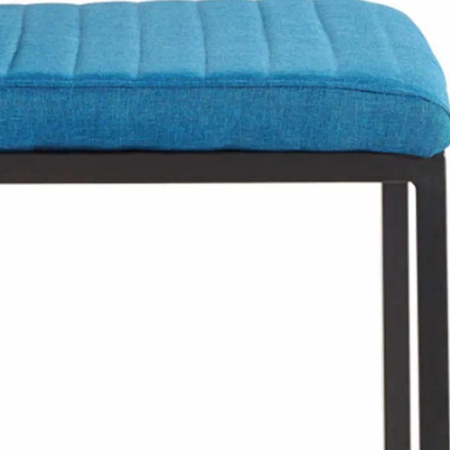 New Wohnen Stoff Freischwinger Stuhl in Petrol Blau - Isakina (2er Set)