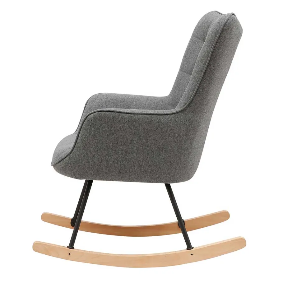 Online Wohnen Stoff Schaukelstuhl im Skandi Design - Monique