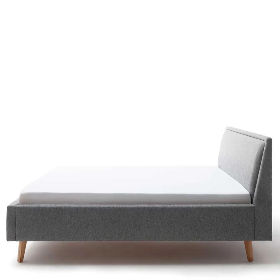 Discount Wohnen Stoffbett im Skandinavischen Stil in Grau - Cepter
