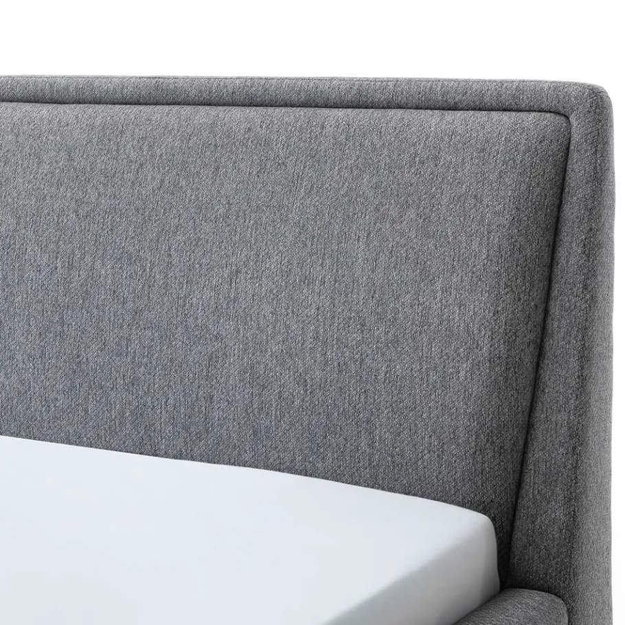 Discount Wohnen Stoffbett im Skandinavischen Stil in Grau - Cepter