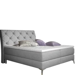 Discount Wohnen Stoffbett mit Stauraum in Grau - Rentascia